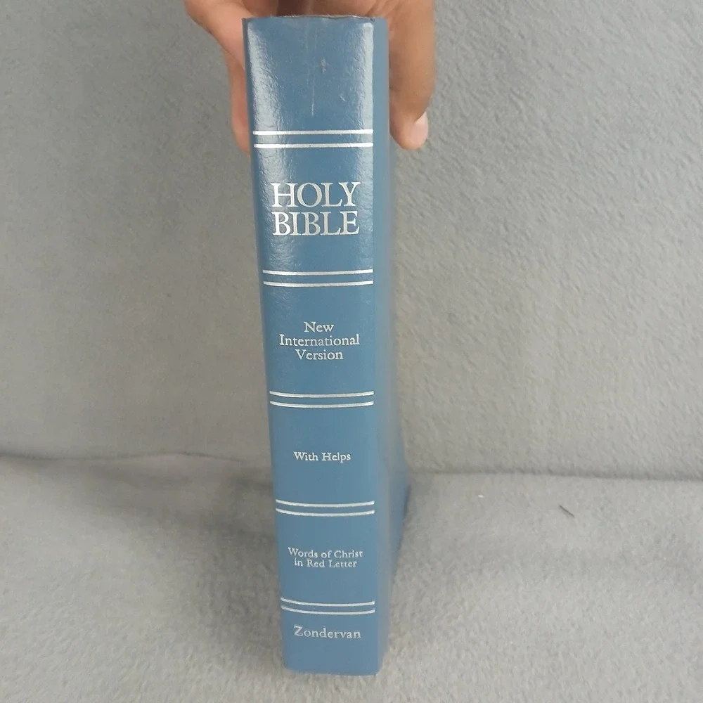 Holy Bible NIV New International Version Red Letter Indexed Blue Zondervan Helps